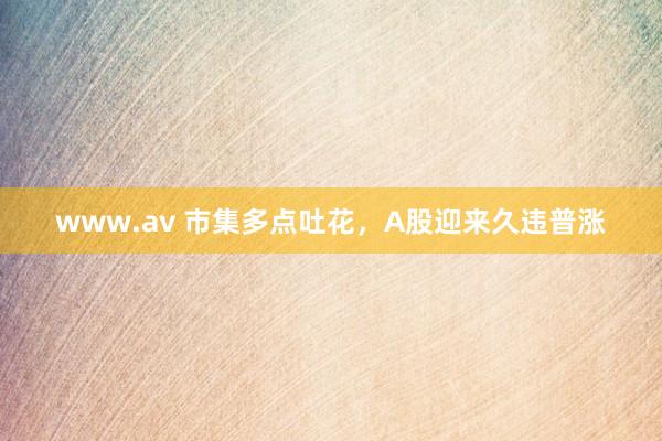 www.av 市集多点吐花，A股迎来久违普涨