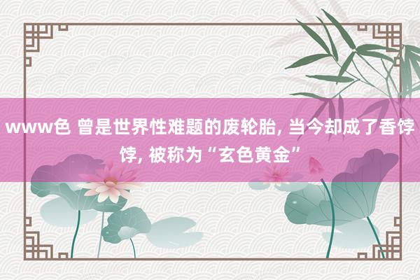 www色 曾是世界性难题的废轮胎， 当今却成了香饽饽， 被称为“玄色黄金”