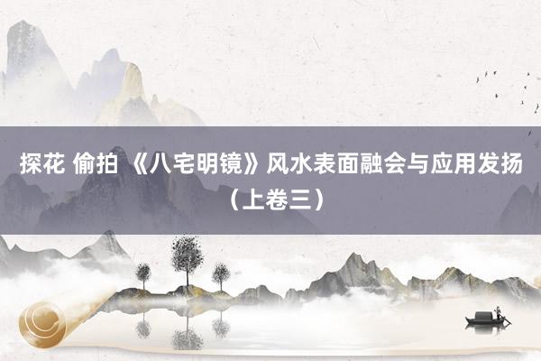 探花 偷拍 《八宅明镜》风水表面融会与应用发扬（上卷三）