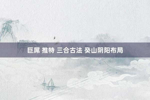 巨屌 推特 三合古法 癸山阴阳布局