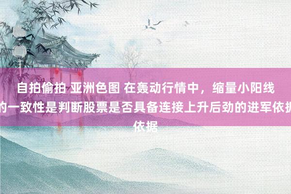 自拍偷拍 亚洲色图 在轰动行情中，缩量小阳线的一致性是判断股票是否具备连接上升后劲的进军依据