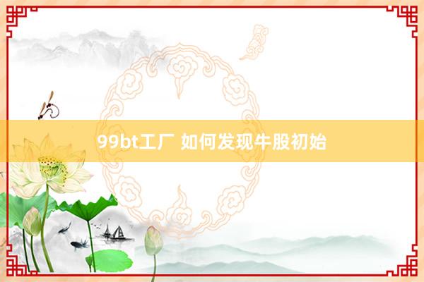 99bt工厂 如何发现牛股初始